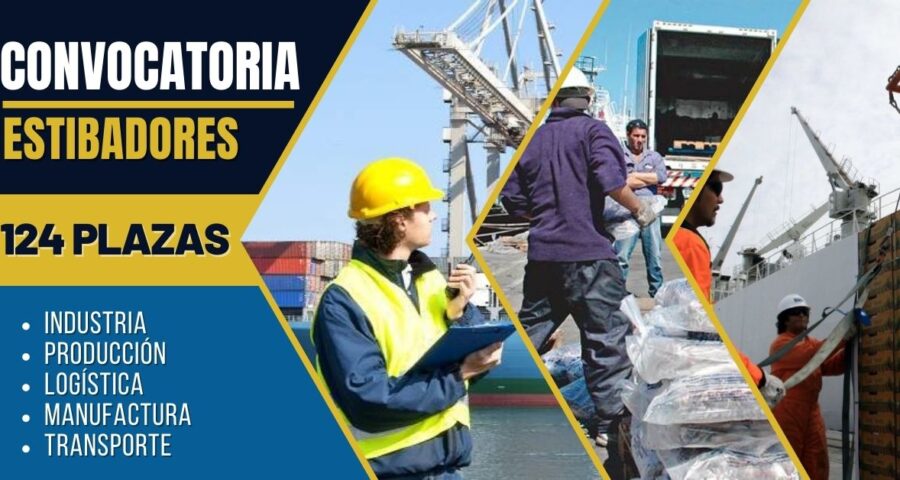 124 plazas disponibles en gran convocatoria de ESTIBADORES