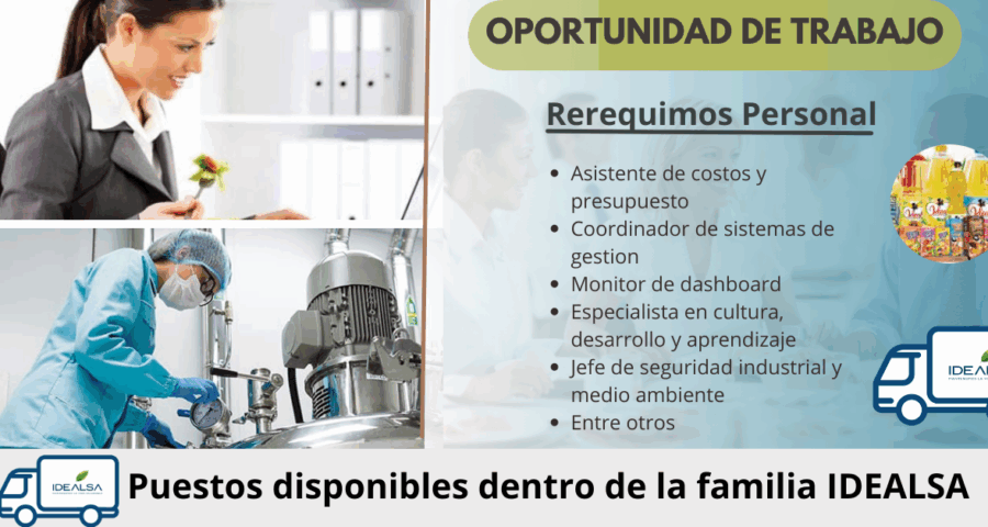 ALIMENTO IDEALSA-Requiere personal capacitado