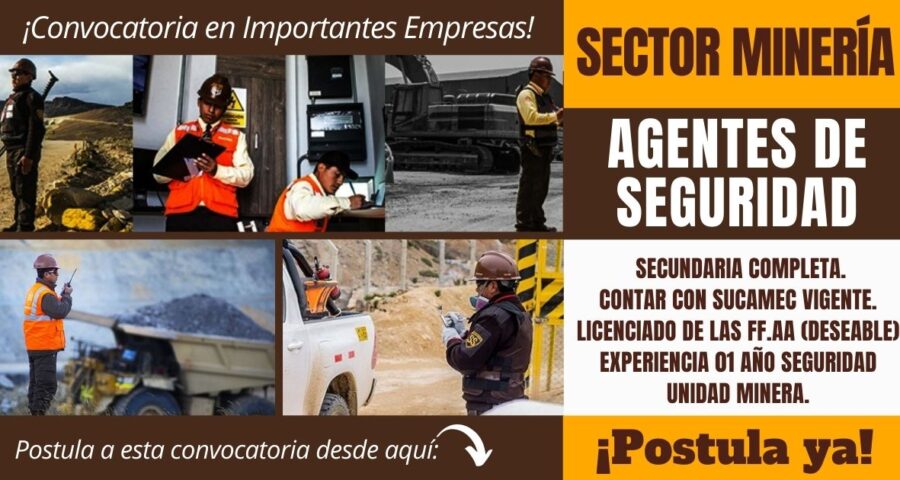 Agentes de Seguridad Empresas Mineras