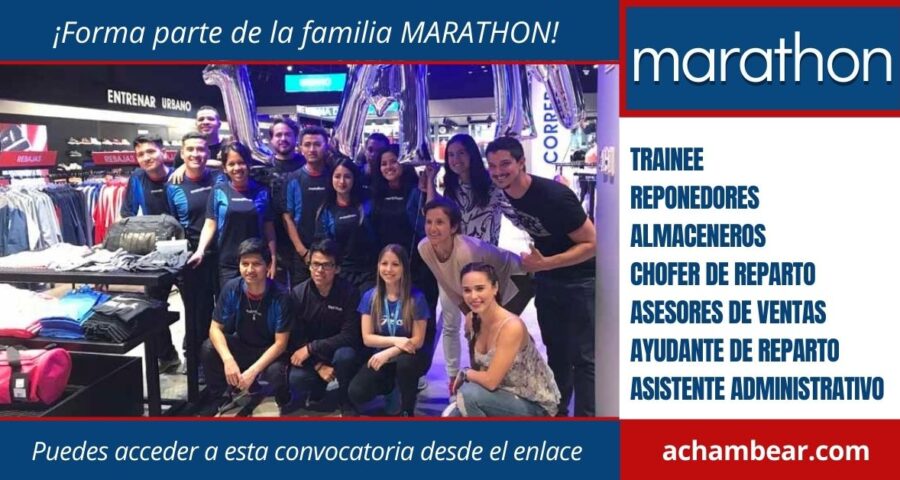 Atractiva convocatoria para ser parte del Grupo MARATHON