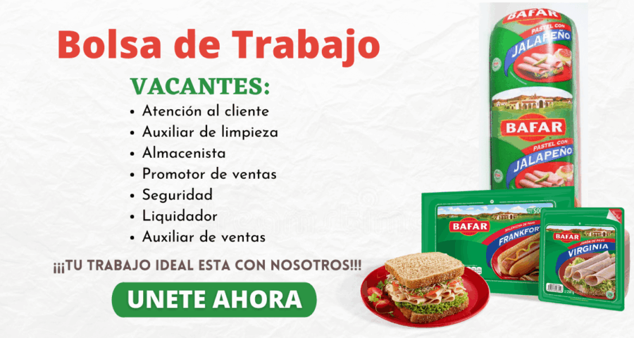 Bafar - bolsa de trabajo reciente