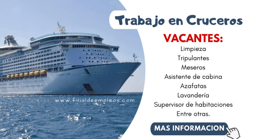 Bolsa de trabajo en Cruceros 2024