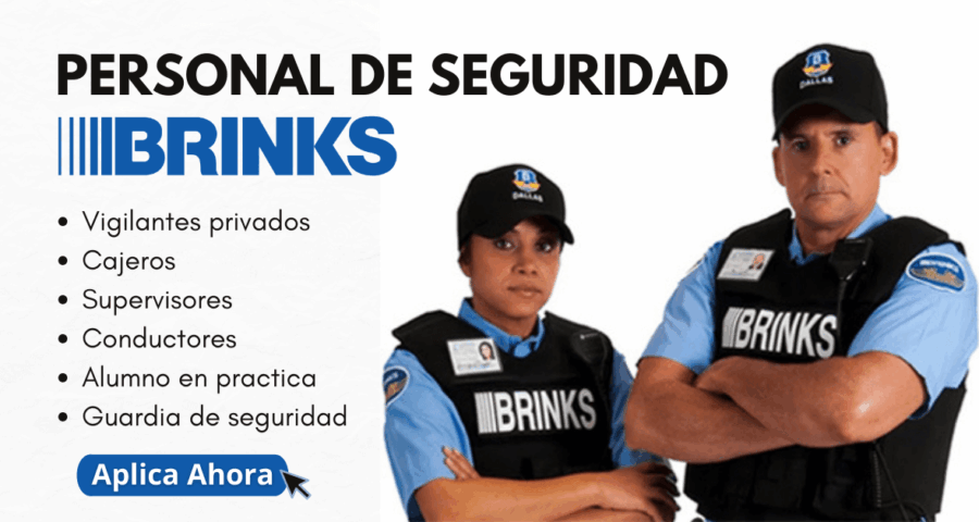 Brinks busca personal de Seguridad
