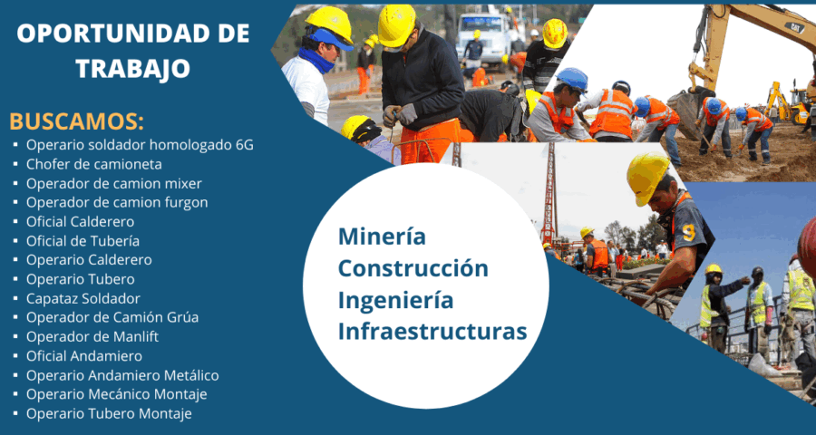 CHAMBITA: NUEVA CONVOCATORIA LABORAL EN EL SECTOR INGENIERÍA Y CONSTRUCCIÓN