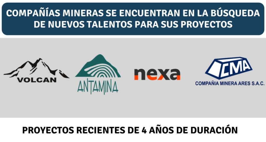 COMPAÑÍAS MINERAS SE ENCUENTRAN EN LA BÚSQUEDA DE NUEVOS TALENTOS PARA SUS PROYECTOS