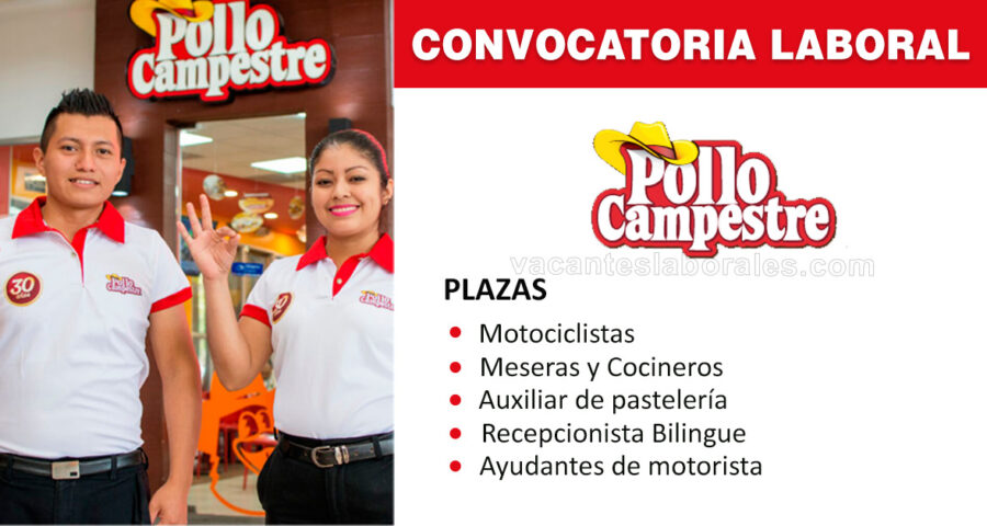 Cadena de restaurantes Pollo Campestre ofrece puestos de trabajo con o sin experiencia