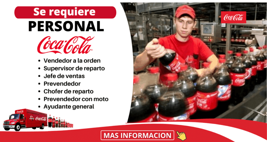 Coca-Cola Femsa te INVITA a postular a sus nuevas vacantes de empleo