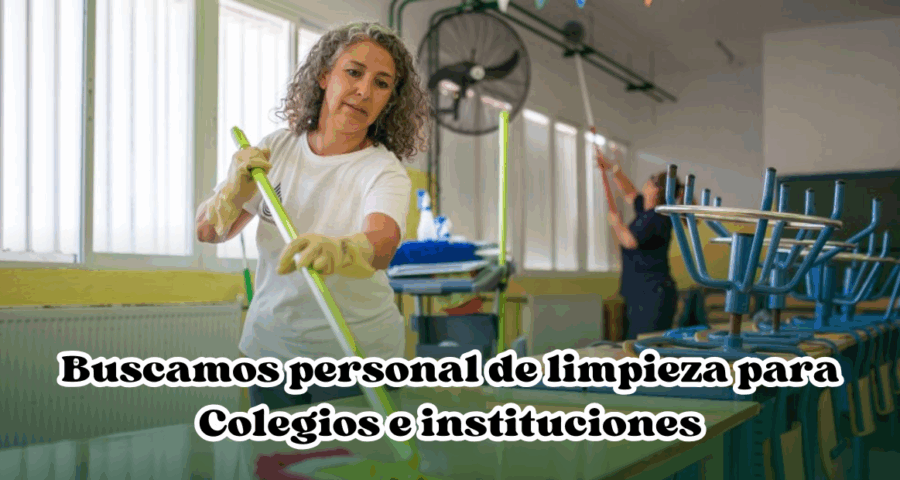 Colegios e instituciones requieren personal de limpieza