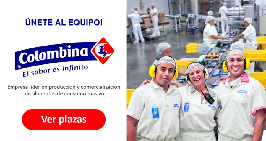 Colombina, empresa de consumo masivo solicita personal para varios puestos