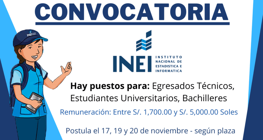 Consulta Las Nuevas Ofertas Laborales En El INEI Para Diferentes Oficios