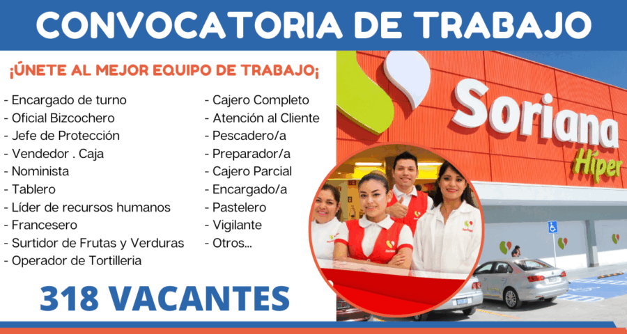 Convocatoria De Trabajo En Organización Soriana ¡Únete Al Equipo!