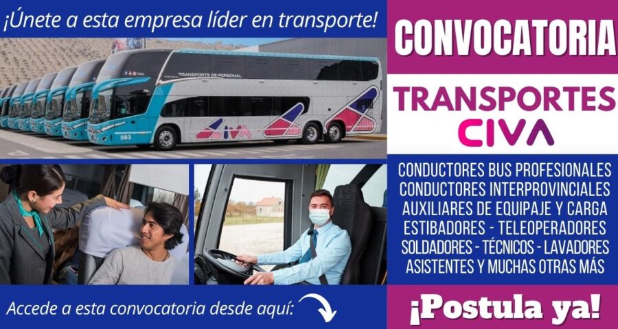 Convocatoria Empresa Transportes CIVA