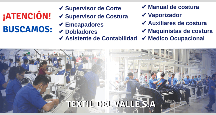 Convocatoria Laboral En Empresa Textil Del Valle
