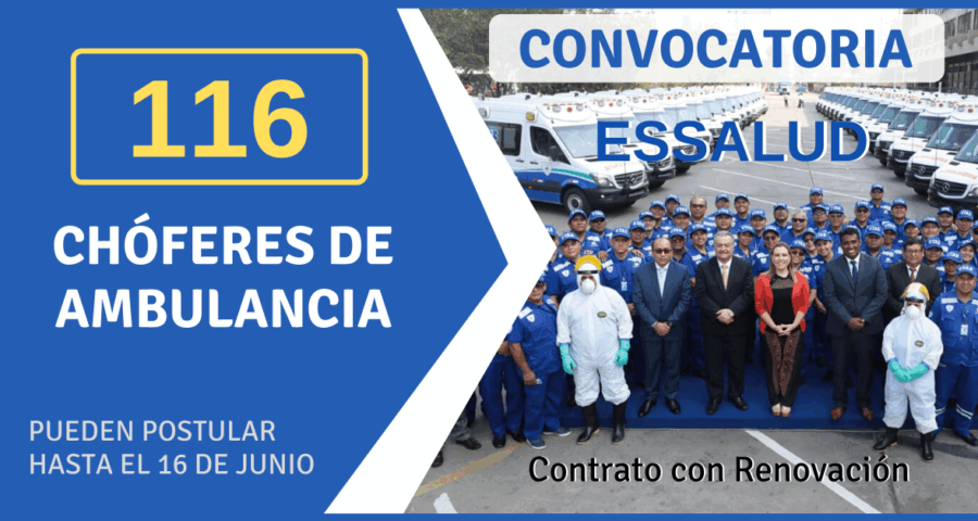 Convocatoria Laboral En Essalud Para Chóferes De Ambulancia