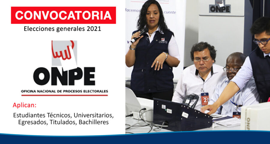 Convocatoria Laboral ONPE elecciones 2021