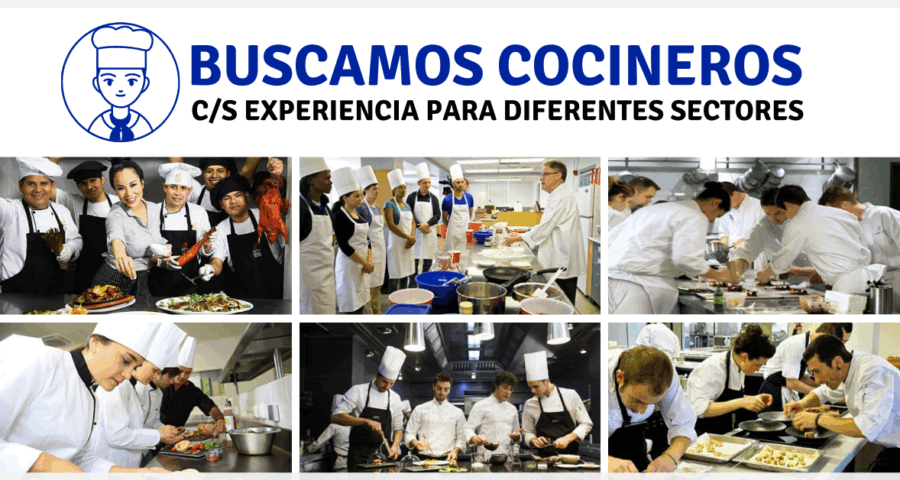 Convocatoria Laboral Para Cocineros a Nivel Nacional e Internacional