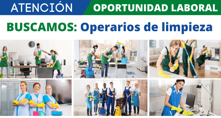 Convocatoria Laboral Para Operario(a) de Limpieza Con o sin Experiencia