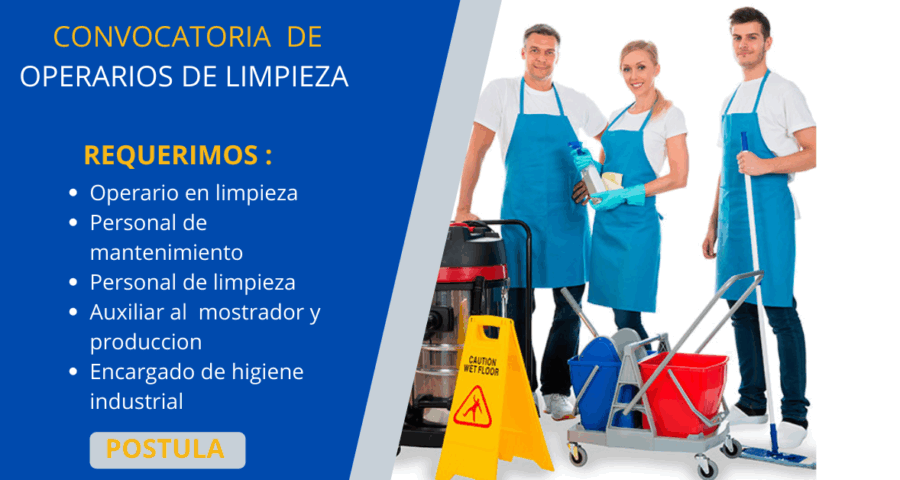 Convocatoria Laboral Para Operarios de Limpieza