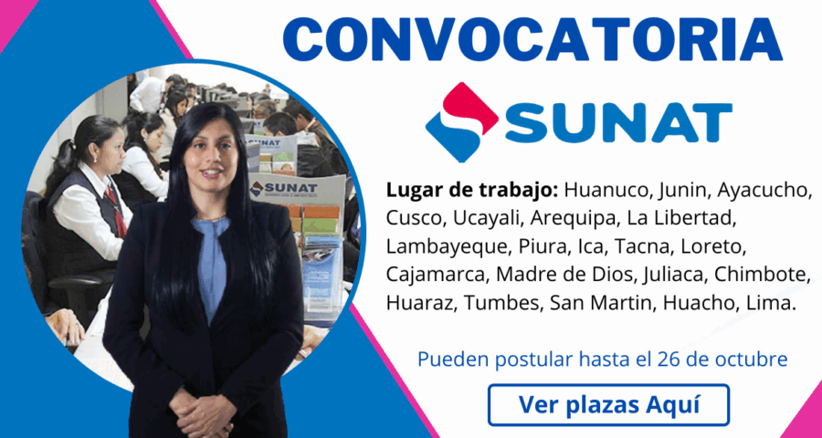 Convocatoria Laboral Sunat: Requiere Analistas, Coordinadores, Especialistas, Abogados y Otros