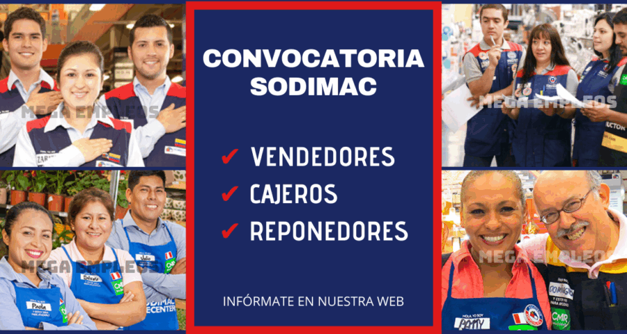 Convocatoria Sodimac para vendedores, cajeros y reponedores