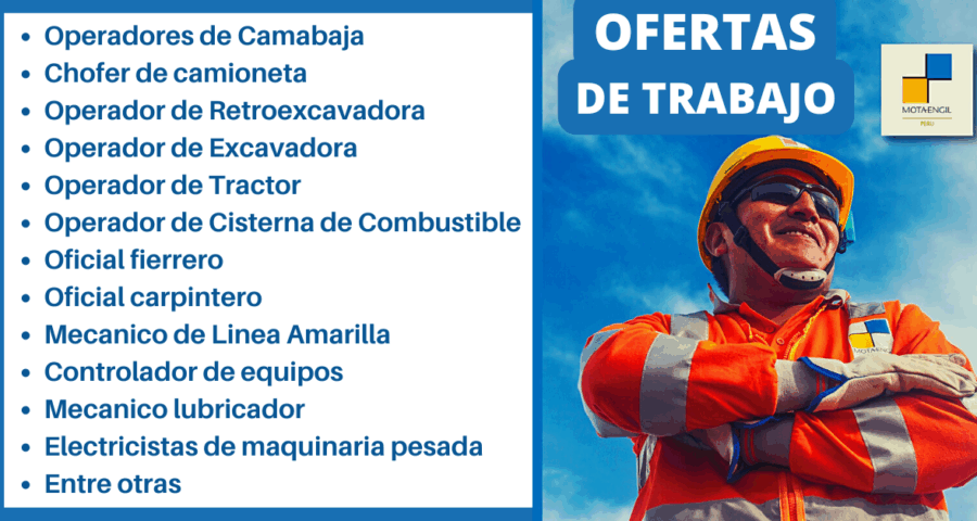 Convocatoria de trabajo Mota Engil a nivel nacional e internacional - actualizado