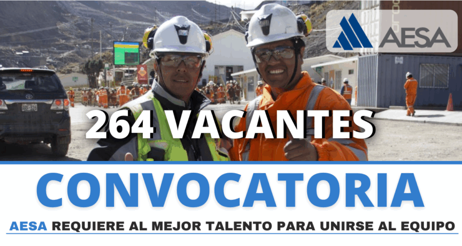 Convocatoria de trabajo en compañía AESA Infraestructura y Minería