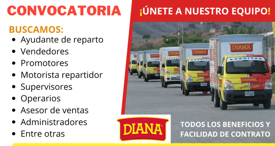 Convocatoria de trabajo en empresa líder en Centroamérica