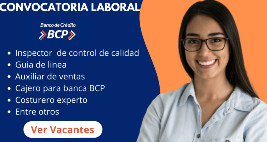 Convocatoria en el sector financiero de BCP