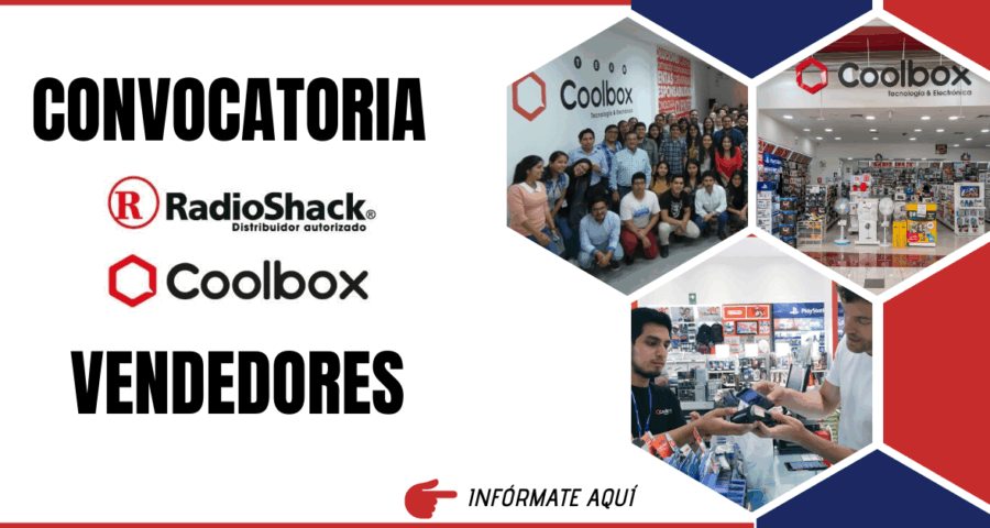Convocatoria para vendedores (as) en CoolBox /Radioshack