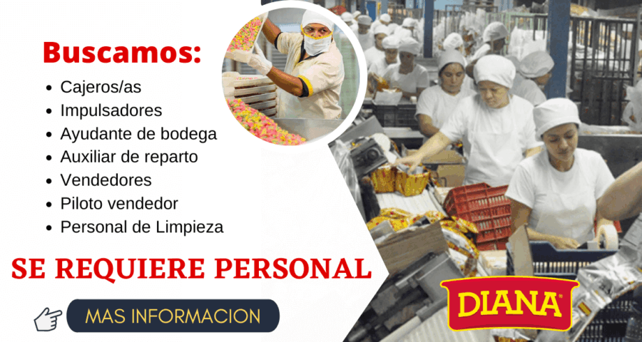 DIANA a través de su Distribuidor Autorizado busca contratar personal
