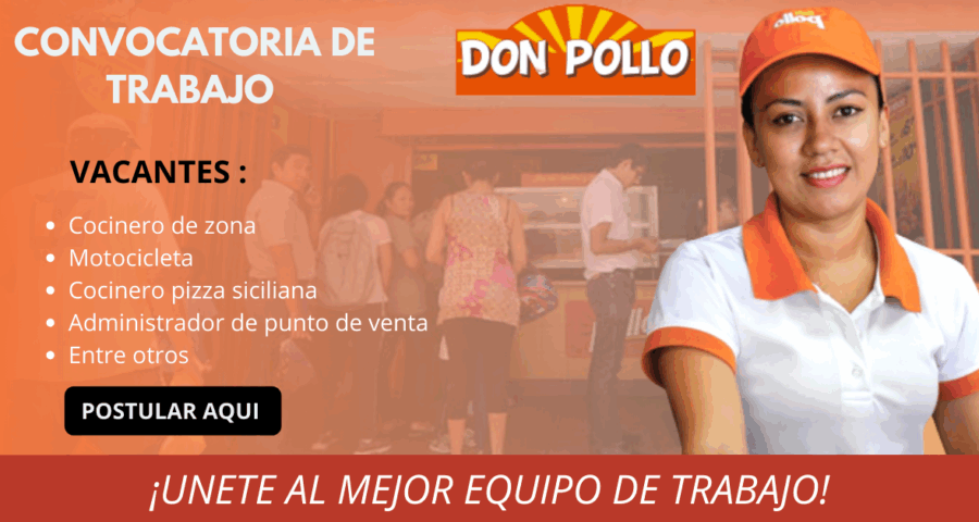 DON POLLO -Apertura nuevas vacantes