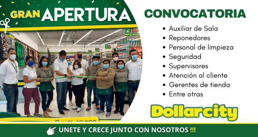 Dollarcity convoca a mas personal para diversos trabajos