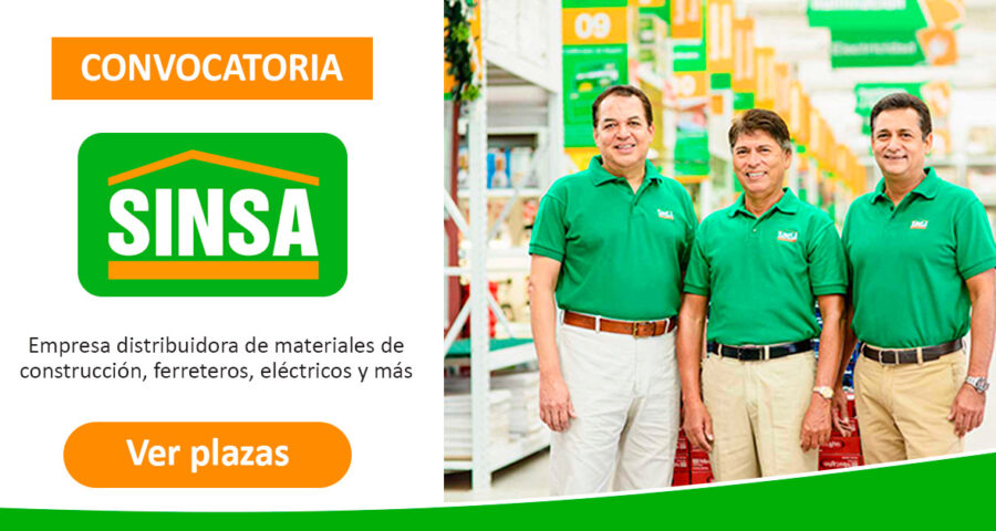 EMPLEOS | SINSA está ofreciendo nuevos puestos de trabajo a nivel nacional