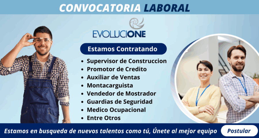EVOLUCIONE – Está reclutando personal trabaja con los mejores
