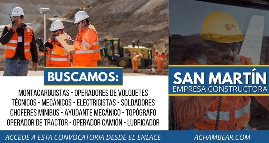 Empleos Constructora SAN MARTÍN