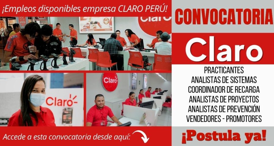 Empleos disponibles Claro Perú