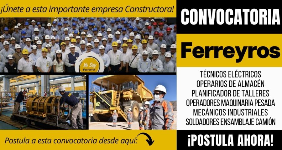 Empleos disponibles empresa FERREYROS