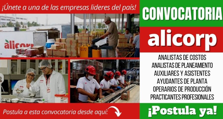 Empleos disponibles en ALICORP