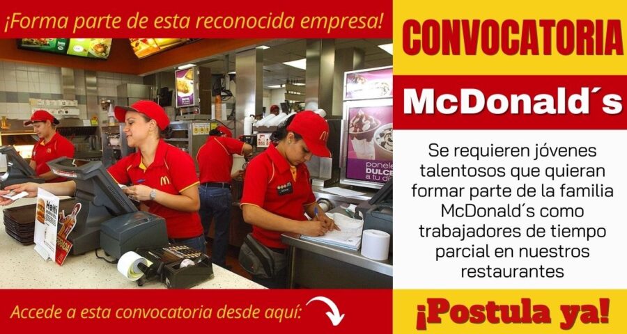 Empleos disponibles en McDonald`s