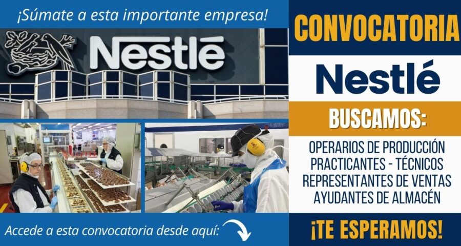 Empleos disponibles en NESTLÉ
