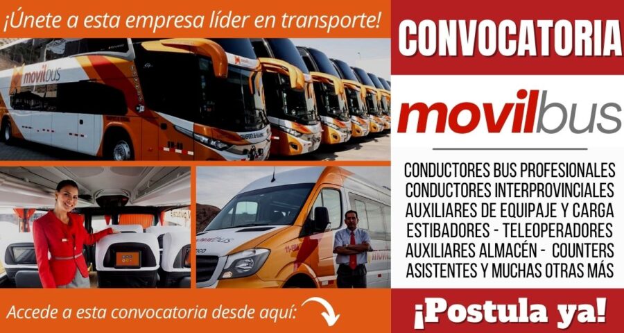 Empleos empresa Transportes MOVIL BUS