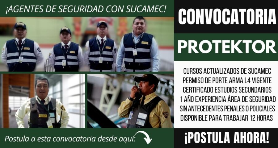 Empleos para Agentes de Seguridad PROTEKTOR