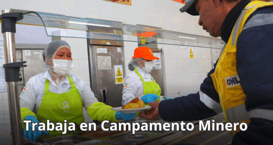 Empleos para Cocinero, Ayudante de cocinera y Nutricionista en Campamento Minero