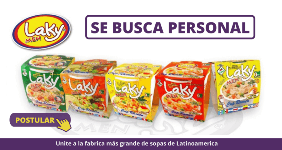 Empleos para trabajos en la fabrica de Sopas Instantáneas