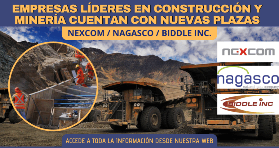 Empresas que lideran los sectores construcción y minería cuentan con nuevas plazas