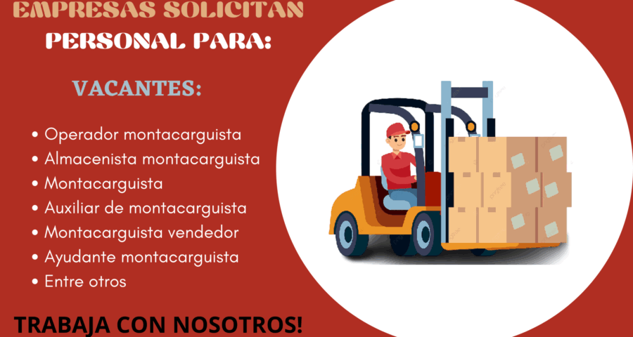 Empresas reconocidas solicitan MONTACARGUISTA