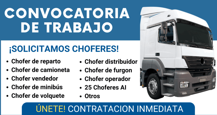 Empresas requieren choferes urgente ¡Únete al mejor equipo de talentos!