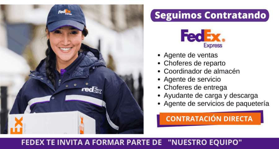 FedEx sigue contratando para trabajos de carga y descarga
