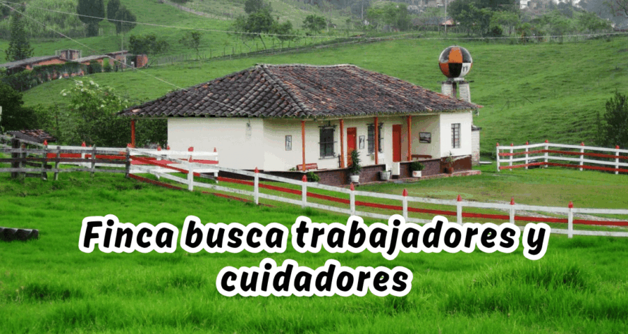 Finca busca trabajadores y cuidadores