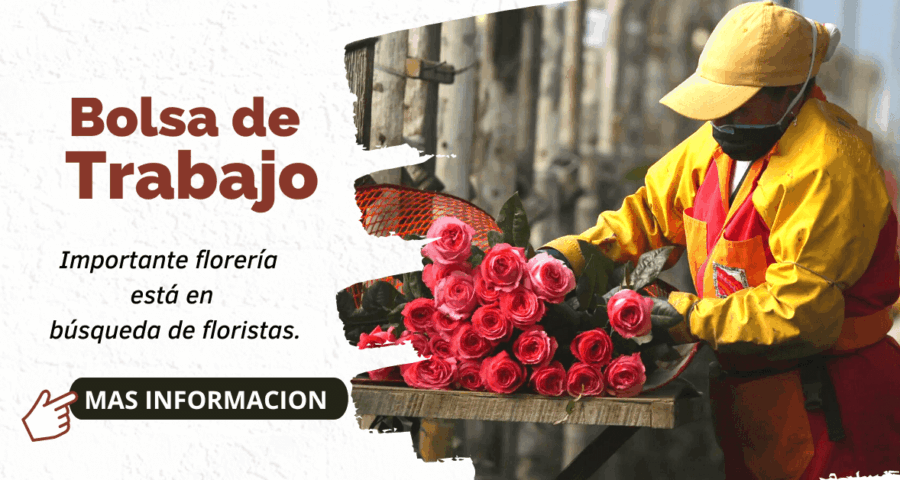 Florería busca personal para diversos trabajos